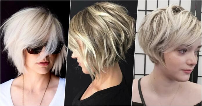 Frisch und modern: Kurze gestufte Bob Frisuren