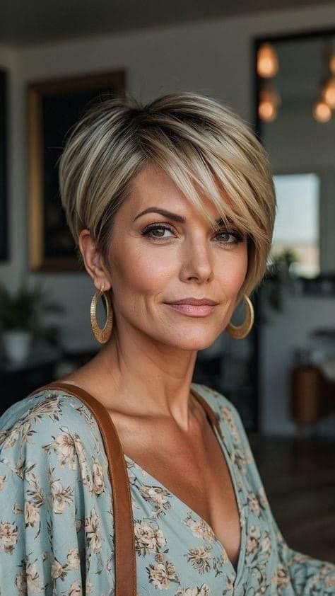 Möchtest du einen frischen und modernen Look? Dann probiere eine Kurzhaarfrisur aus!