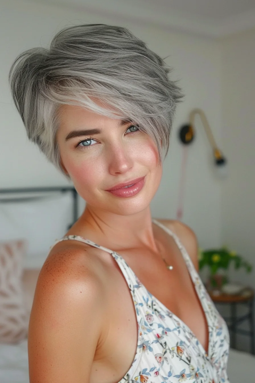 25 Graue Pixie-Frisuren für die moderne, schicke Frau