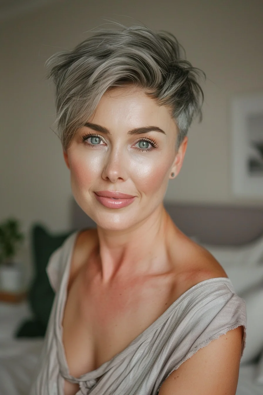 25 Graue Pixie-Frisuren für die moderne, schicke Frau