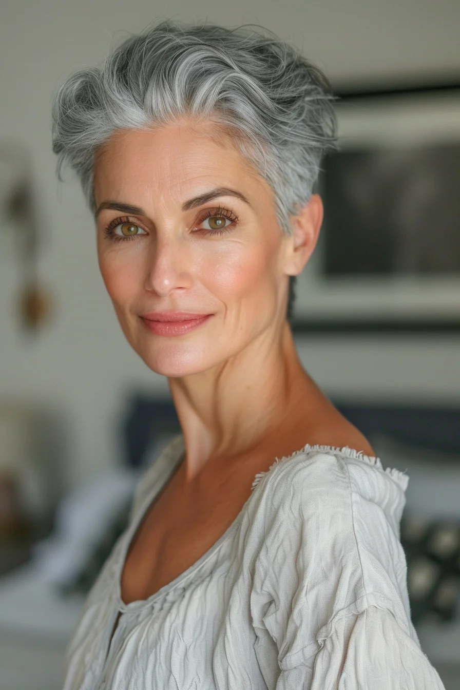 25 Graue Pixie-Frisuren für die moderne, schicke Frau
