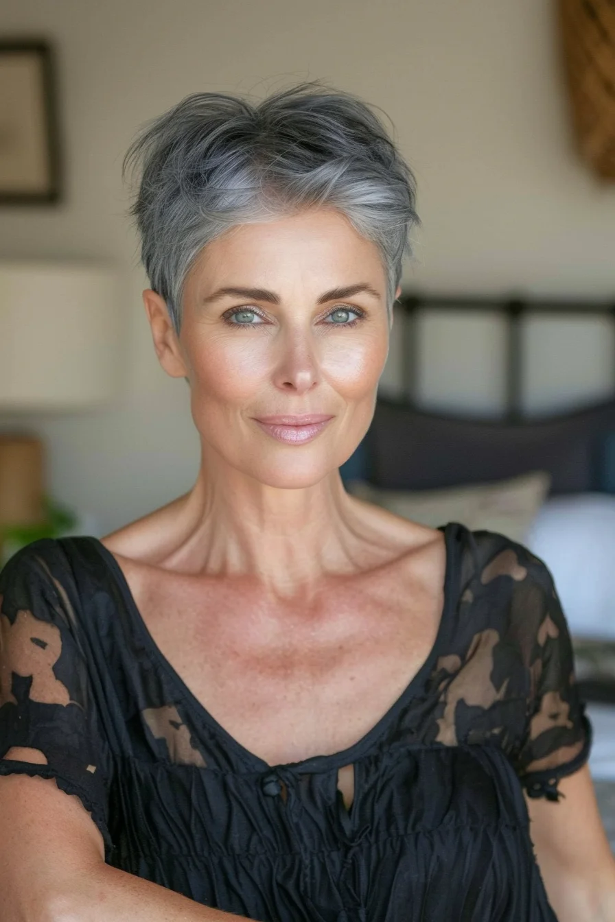 25 Graue Pixie-Frisuren für die moderne, schicke Frau