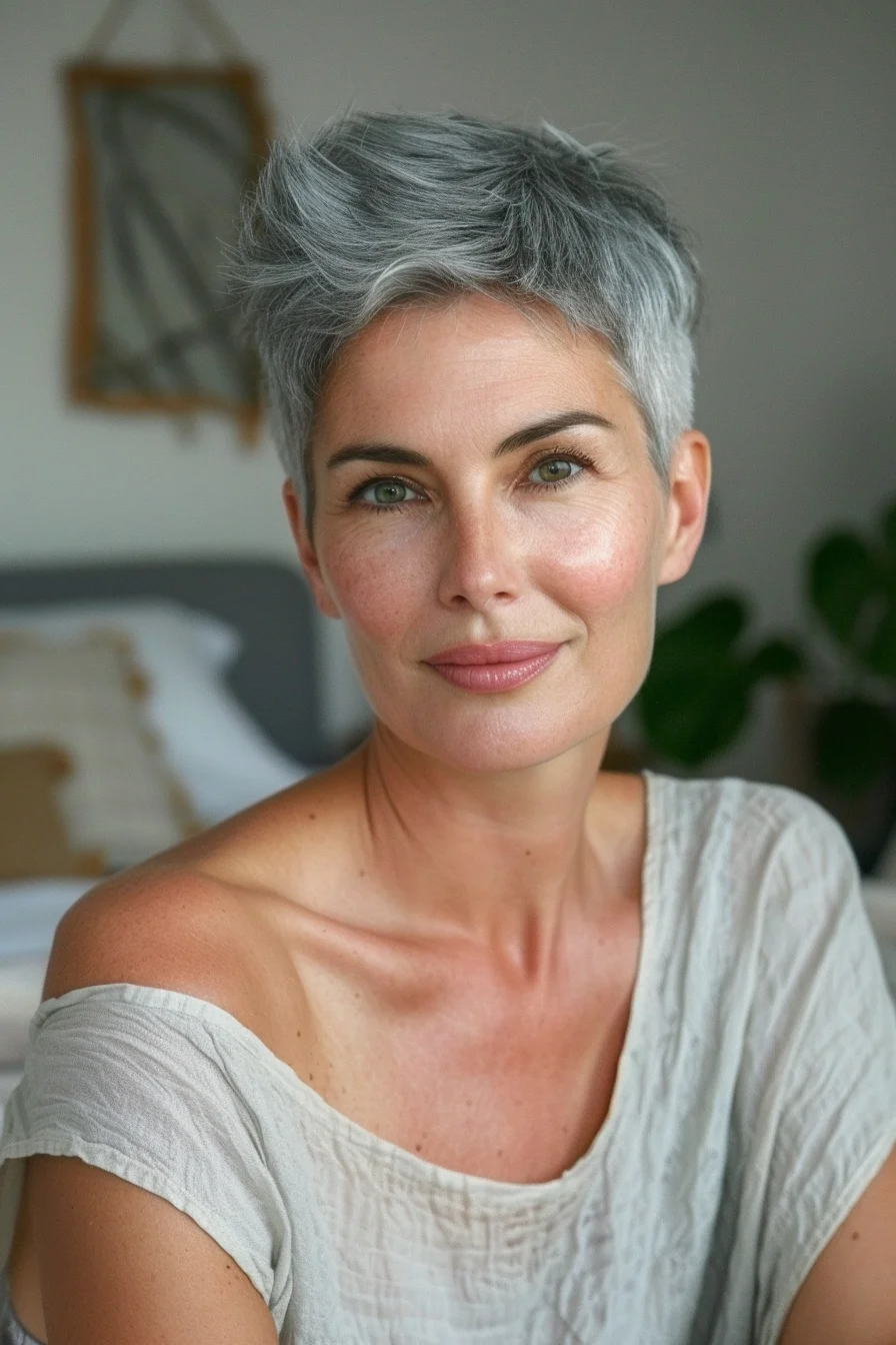 25 Graue Pixie-Frisuren für die moderne, schicke Frau