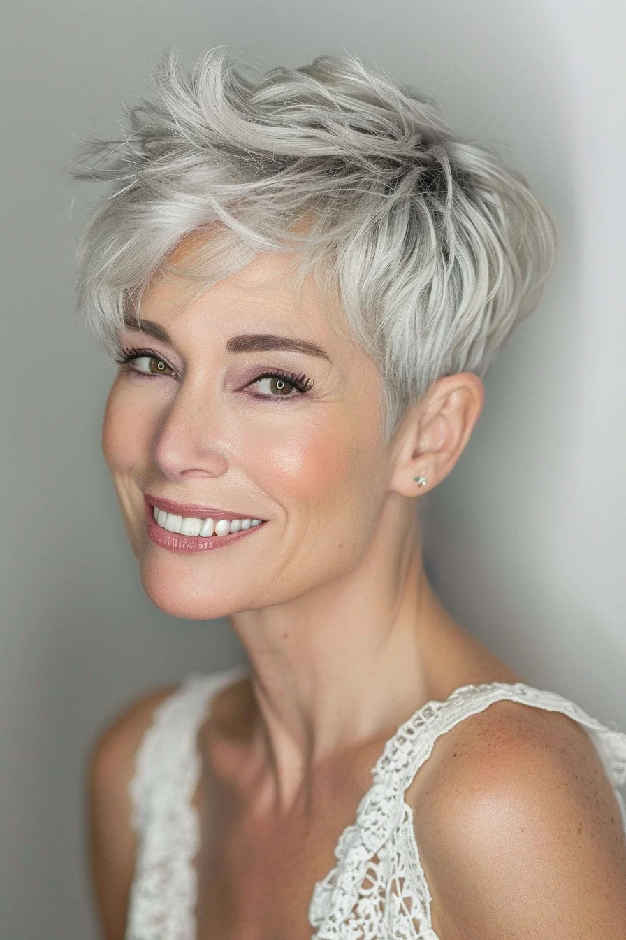 25 Graue Pixie-Frisuren für die moderne, schicke Frau