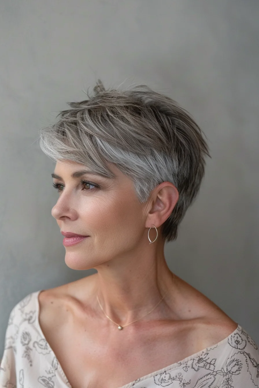 25 Graue Pixie-Frisuren für die moderne, schicke Frau