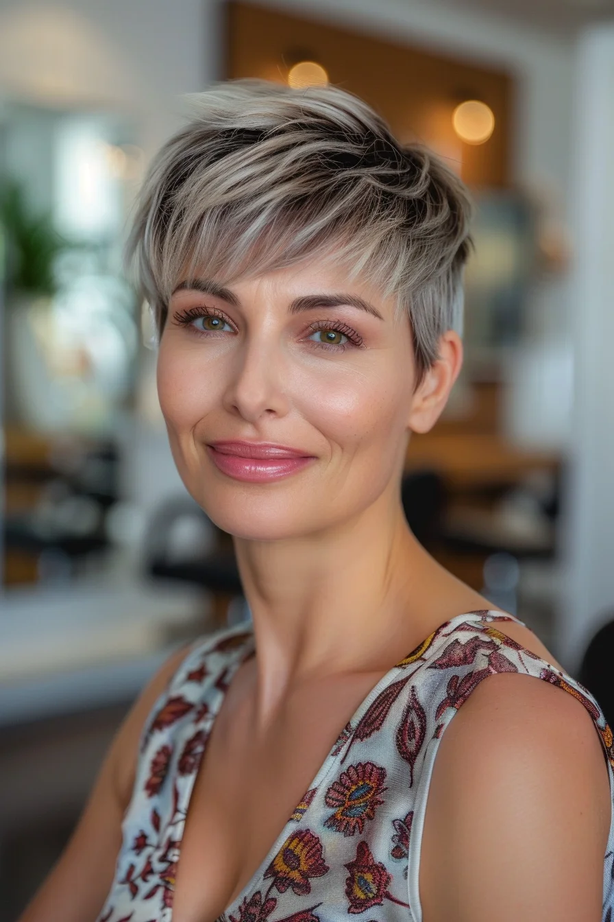 25 Graue Pixie-Frisuren für die moderne, schicke Frau