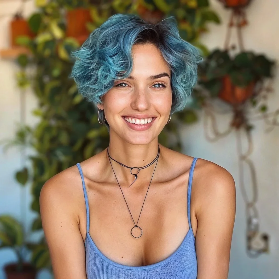 Blue Shag Pixie – Für mutige Trendsetterinnen