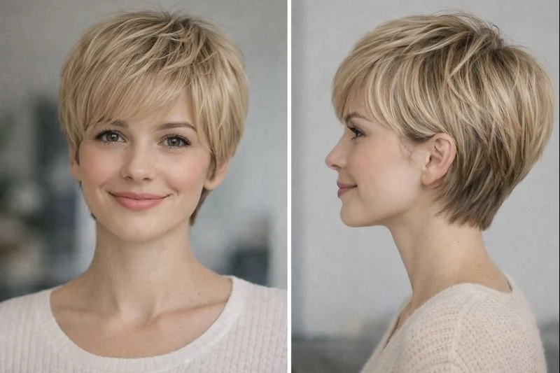 Soft Layered Pixie – Weich gestufter Pixie